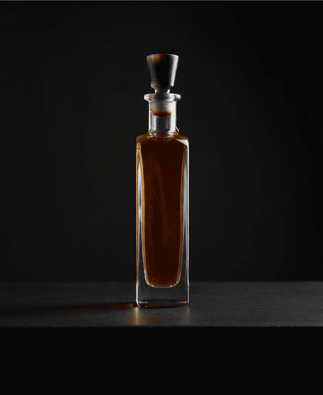 Bottles of distilled oud oil